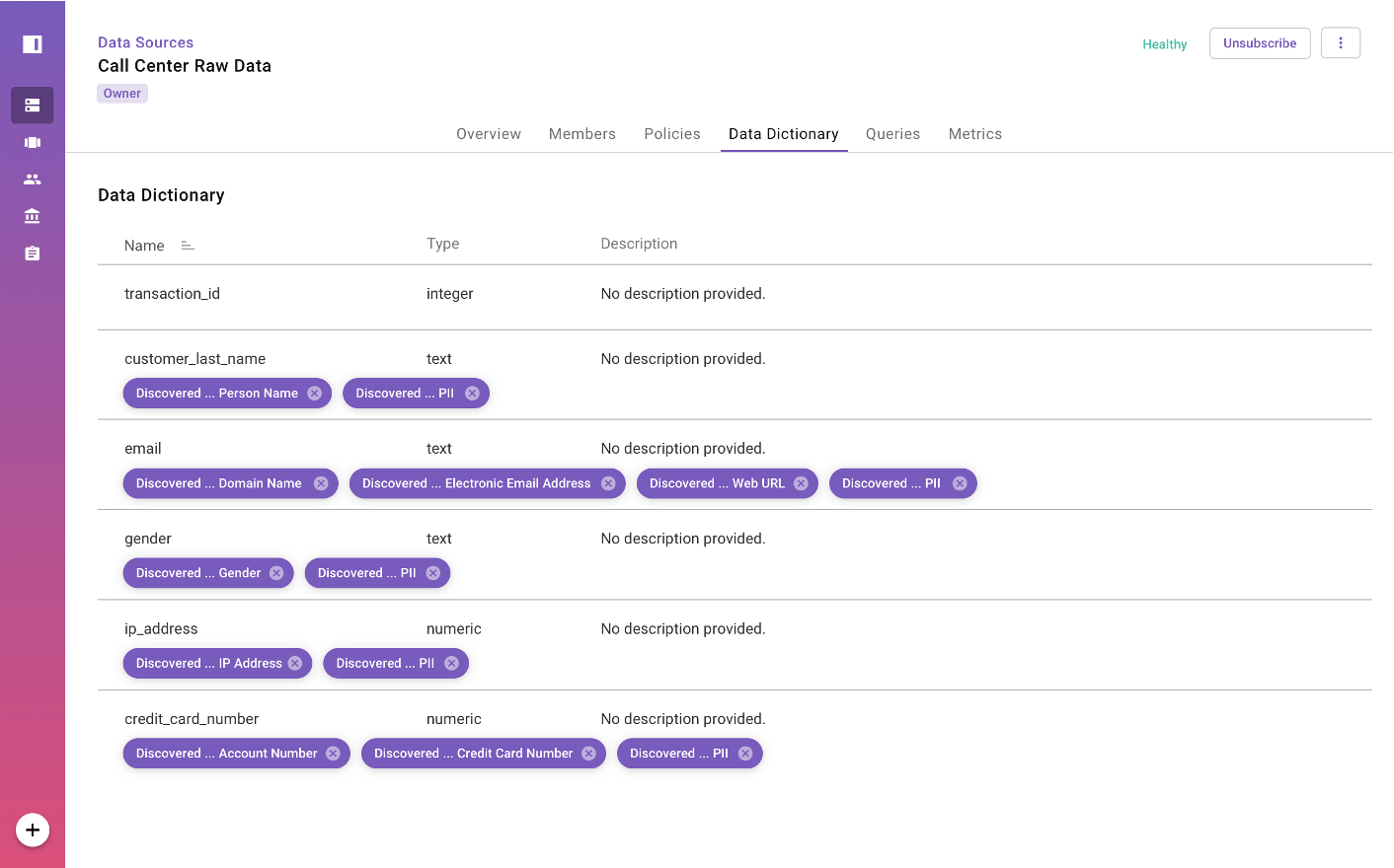 Immuta Data Tagging