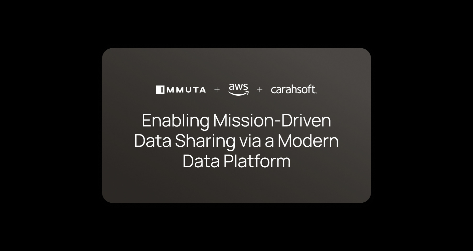 Enabling Mission Driven via a Modern Data Platform
